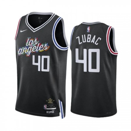 Maillot Homme Los Angeles Clippers Ivica Zubac 40 2022-23 Nike City Edition Noir Swingman